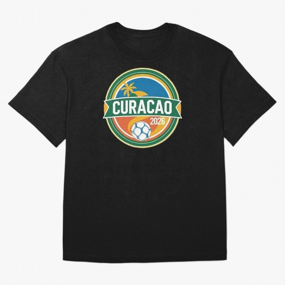 Curacao WC 2026 Oversized T-Shirt Show Up for the Glory of Match Day Hype around FIFA World Cup 2026 Group Stage, Haaland and Mbappe, Brazil, Championship Spirit, Famous Goals, Roaring Crowds and International Football Unity; Ideal for Fans Who