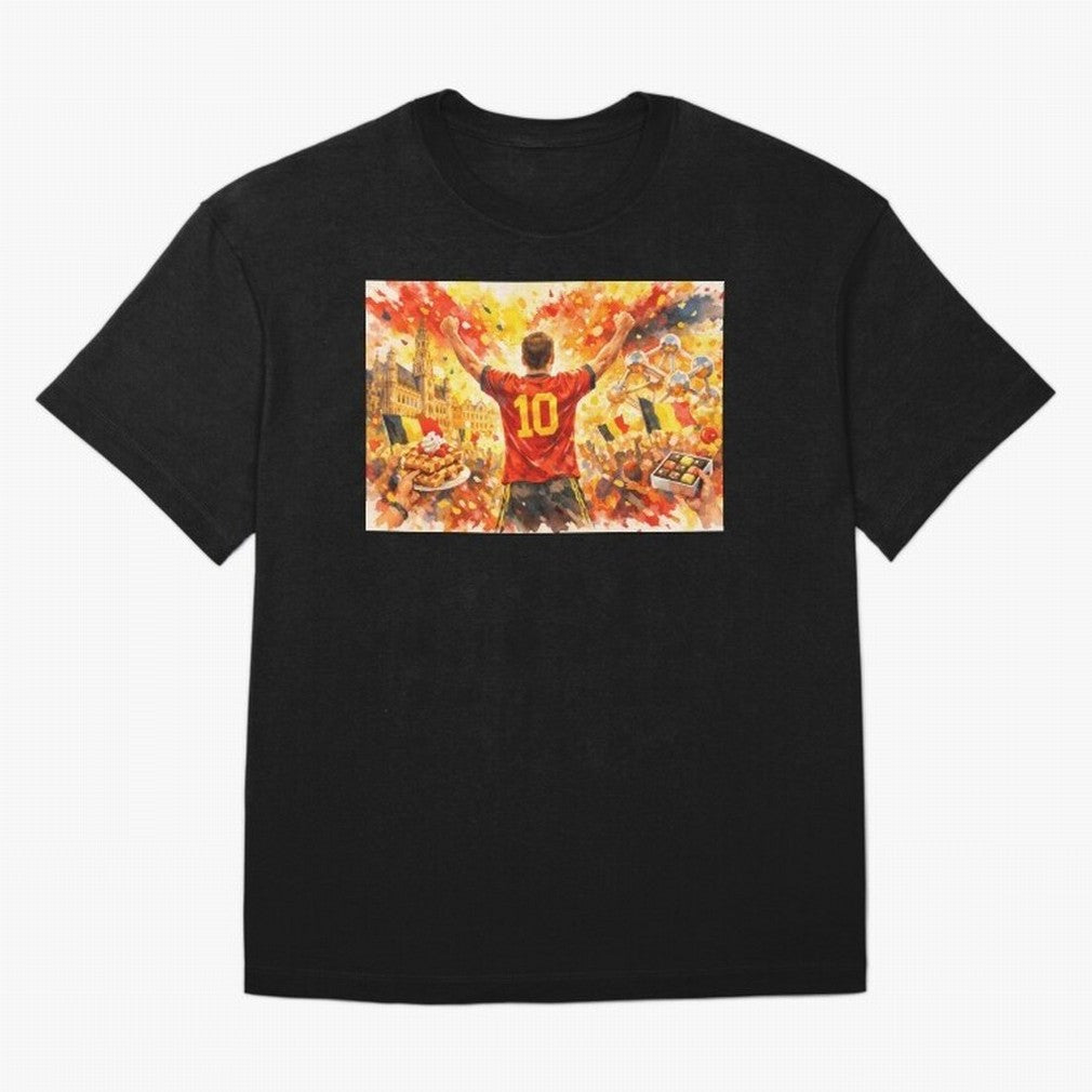 Belgian Celebration with Atomium Belgium Soccer Vibes Oversized T-Shirt Celebrate Football Heritage in FIFA World Cup 2026 for Fans of Mbappe and Germany, Bringing Stadium Memories, Football Loyalty, International Chants and Championship Tradition;