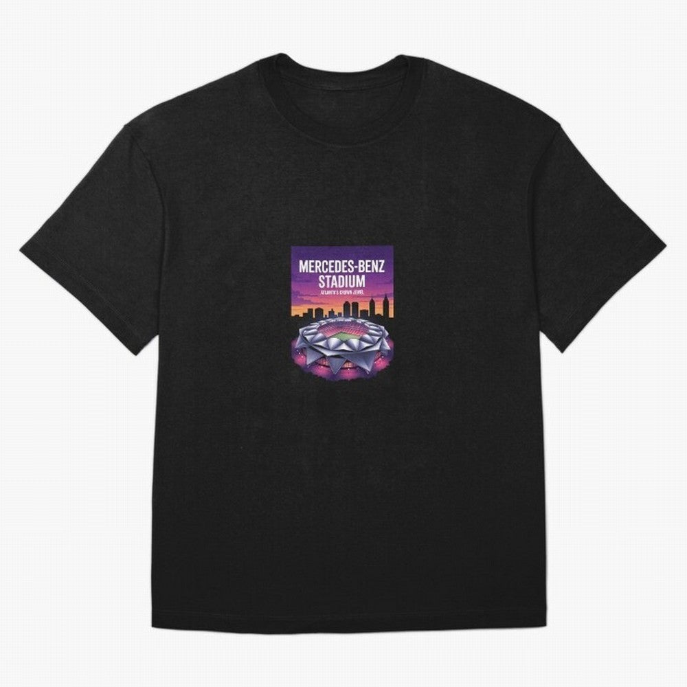 Atlanta Stadium Oversized T-Shirt Spotlight Match Day Hype around FIFA World Cup 2026, Messi, CR7 and Mbappe, England, Championship Spirit, Famous Goals, Roaring Crowds and International Football Unity; Created for Match Day Parties, Soccer Gifts,
