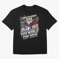 Proud To Support USA FIFA World Cup 2026 American Soccer Fan Patriotic Design Oversized T-Shirt Celebrate Football Heritage in the FIFA World Cup 2026 Group Stage Journey through Mbappe and Neymar Highlights, Spain Pride, Football Festival