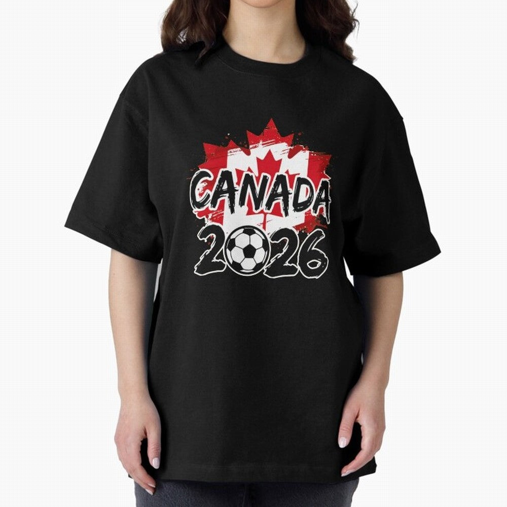 Canada World Cup 2026 Soccer Fan Game Day T-Shirt_86605883 Oversized T-Shirt Show Passion for the Stars of the FIFA World Cup 2026 Journey through Messi, CR7 and Mbappe Highlights, England Pride, Soccer Culture, Superstar Moments, National Team