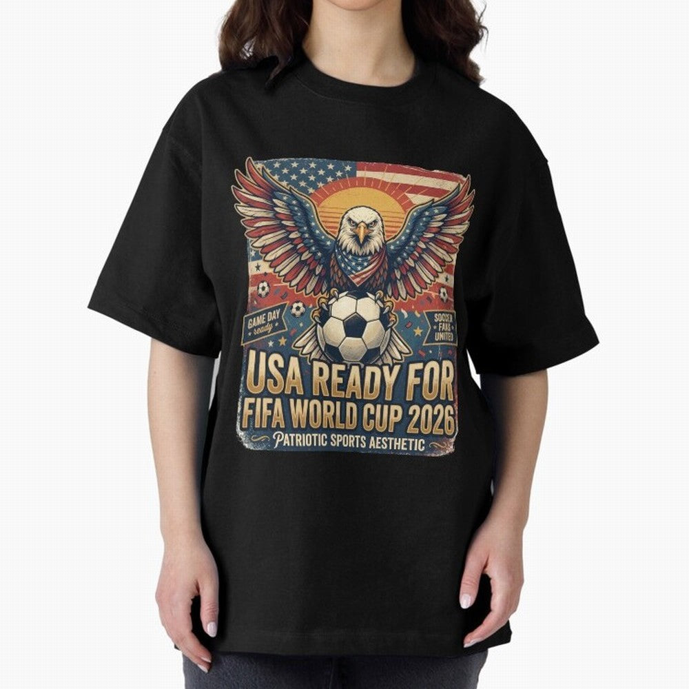 SA FIFA World Cup 2026 Soccer Pride Design For American Football Fans Oversized T-Shirt Make Game Day About FIFA World Cup 2026 Spirit, Connected to Argentina and Brazil, Messi, Champion Mindset, Group Stage Buzz, Knockout Tension and Passionate