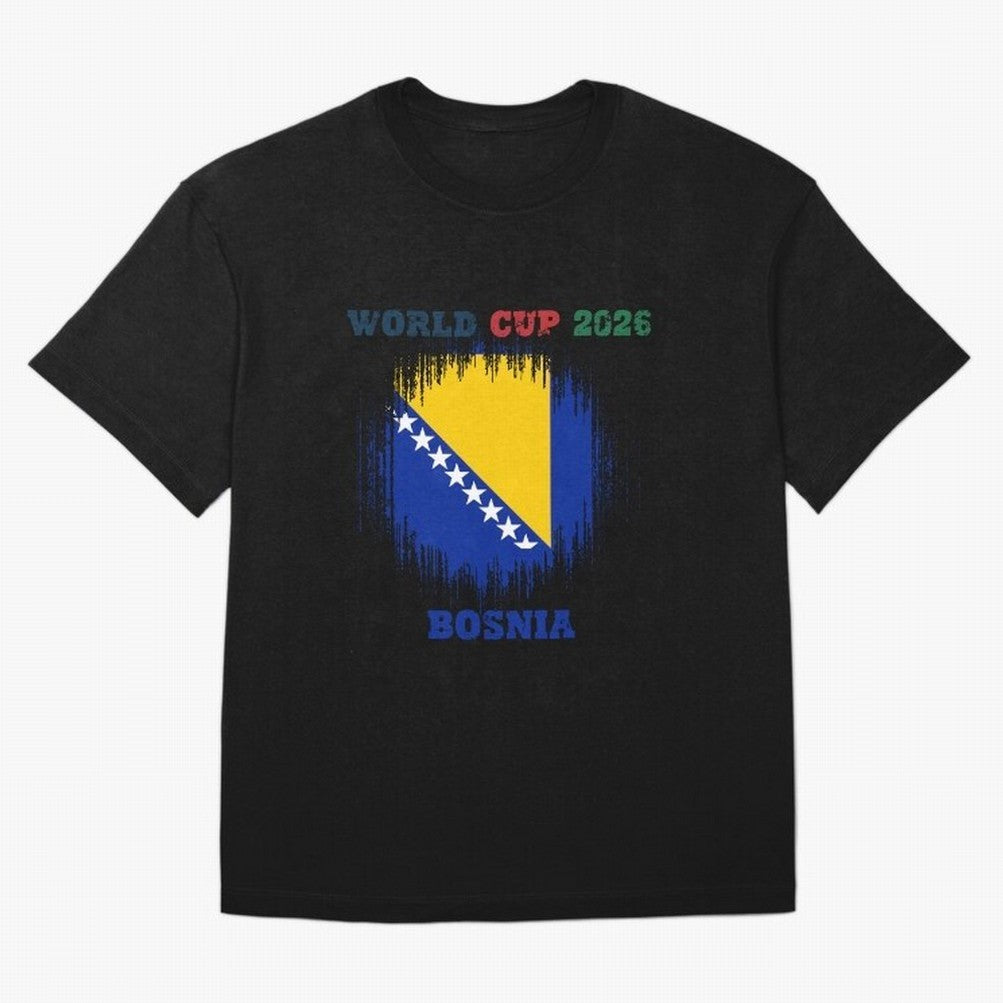 BOSNIA WORLD CUP 2026 Oversized T-Shirt Support Your Favorite Stars during FIFA World Cup 2026 for Fans of Cristiano Ronaldo and Germany, Bringing Football History, Final Match Energy, Crowd Noise and Once in a Lifetime Moments; Created for Match