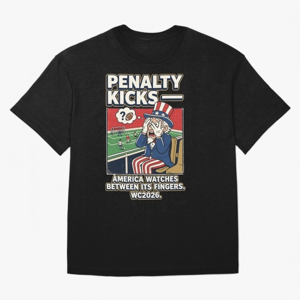 Penalty Kicks ¡ª WC2026 V2 Oversized T-Shirt Bring Home the FIFA World Cup 2026 Group Stage Journey through Neymar, Haaland and Cristiano Ronaldo Highlights, Portugal Pride, Tournament Hype, Historic Matchups, Family Viewing Parties and Global