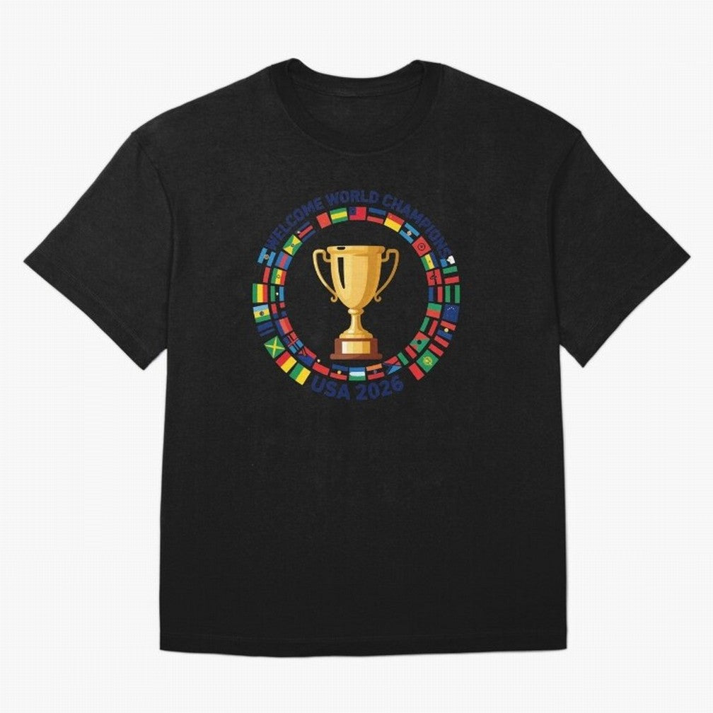 World Cup 2026 Celebration T-Shirt | USA Canada Mexico Soccer Fan Tee Oversized T-Shirt Upgrade Match Day Hype around FIFA World Cup 2026 Group Stage, Mbappe, Argentina, France and Brazil, Supporter Pride, Iconic Celebrations, Legendary Names and