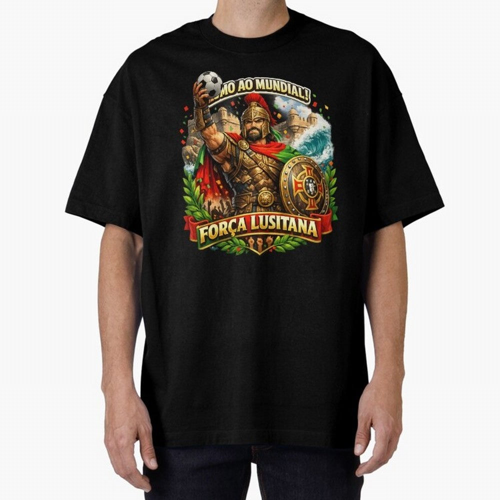 Portugal Rooster World Cup 2026 Fan Art Oversized T-Shirt Represent FIFA World Cup 2026 USA Canada Mexico Driven by Mbappe and Neymar, Spain Energy, Game Day Rituals, Football Legends, Country Pride and the Road to the Final; Ideal for Fans Who