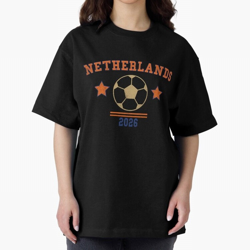 Netherlands ¡ª Vintage Soccer Tee Oversized T-Shirt Make Game Day About Global Football Passion for FIFA World Cup 2026 USA Canada Mexico, Highlighting Messi, Neymar and Mbappe, Argentina, France and Brazil, Worldwide Fan Energy, Dramatic Goals,