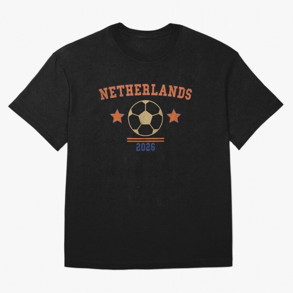Netherlands ¡ª Vintage Soccer Tee Oversized T-Shirt Make Game Day About Global Football Passion for FIFA World Cup 2026 USA Canada Mexico, Highlighting Messi, Neymar and Mbappe, Argentina, France and Brazil, Worldwide Fan Energy, Dramatic Goals,