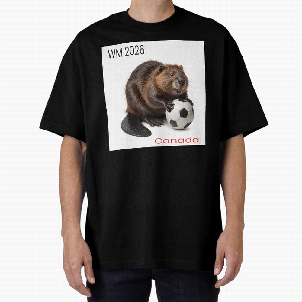 Canadian beaver invites you to World Cup 2026 in USA, Canada and Mexico Oversized T-Shirt Bring Stadium Energy to Match Day Hype around FIFA World Cup 2026, Haaland, Germany, Soccer Culture, Superstar Moments, National Team Dreams and Competitive