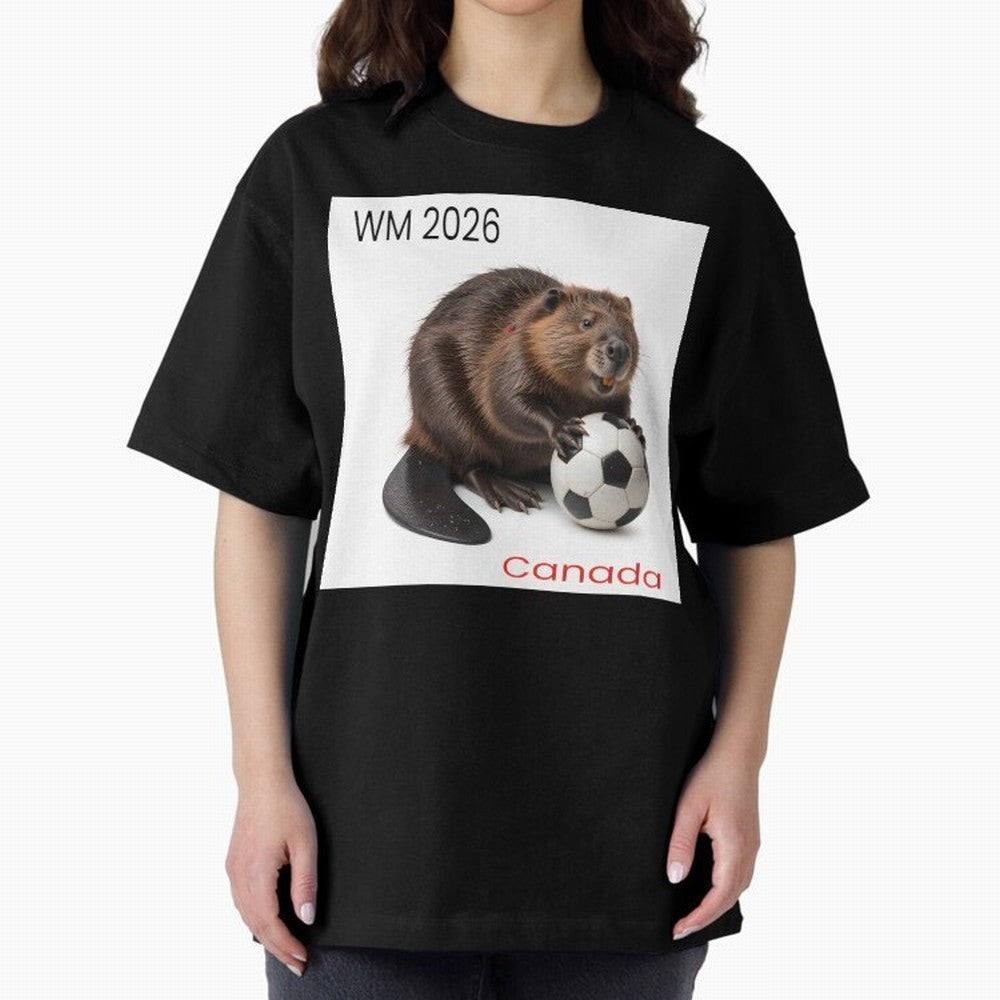 Canadian beaver invites you to World Cup 2026 in USA, Canada and Mexico Oversized T-Shirt Bring Stadium Energy to Match Day Hype around FIFA World Cup 2026, Haaland, Germany, Soccer Culture, Superstar Moments, National Team Dreams and Competitive