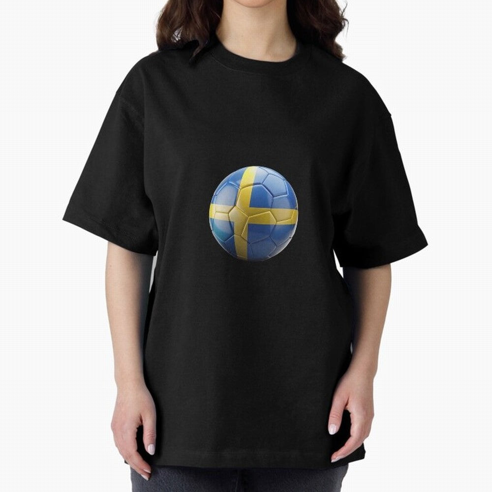 Sweden Football Oversized T-Shirt Carry the Colors and Pride of the FIFA World Cup 2026 Journey through Cristiano Ronaldo, Haaland and CR7 Highlights, France and Portugal Pride, Vintage Soccer Flavor, Modern Football Stars, National Flags and Final