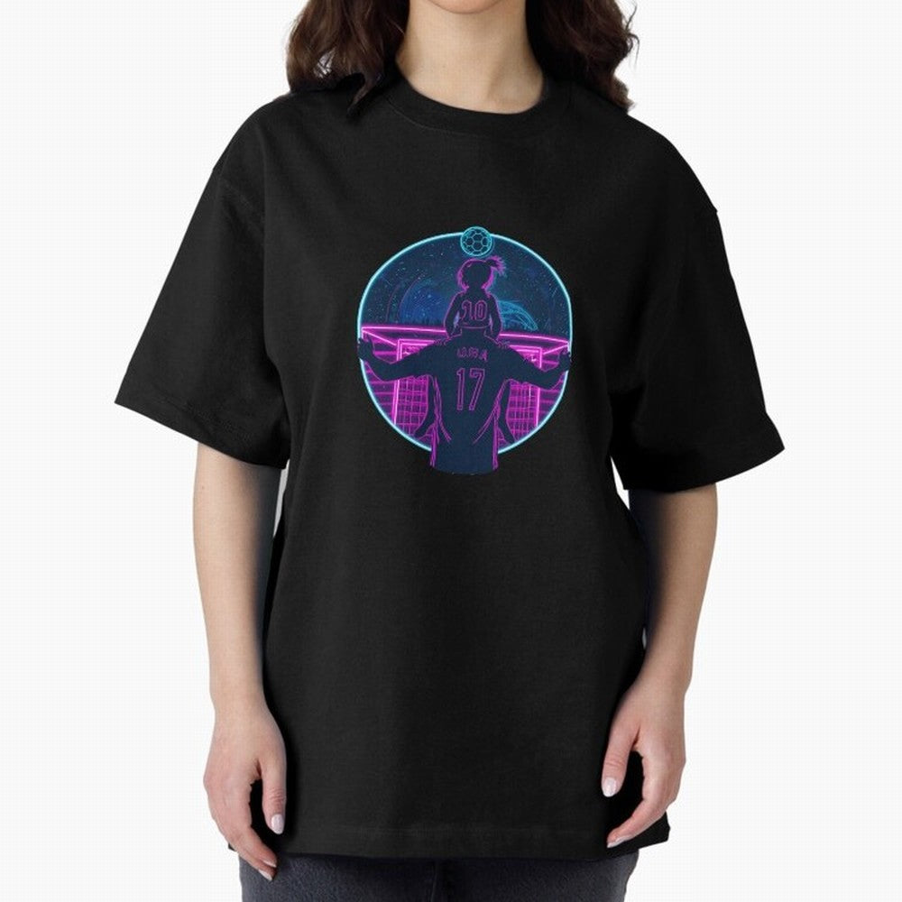 Retro Soccer Fatherhood Art Oversized T-Shirt Bring Legendary Rivalry Energy to FIFA World Cup 2026 Group Stage for Fans of Messi and Argentina, France and Brazil, Bringing Vintage Soccer Flavor, Modern Football Stars, National Flags and Final