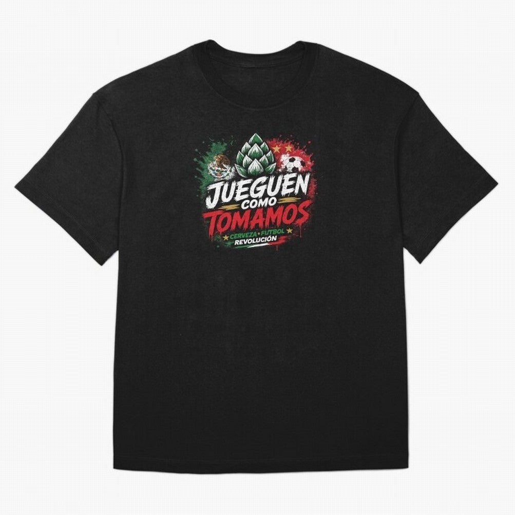Jueguen Como Tomamos Futbol Cervecero Oversized T-Shirt Bring Stadium Energy to the FIFA World Cup 2026 Group Stage Journey through Cristiano Ronaldo, Haaland and CR7 Highlights, Portugal, Spain and Germany Pride, Supporter Pride, Iconic