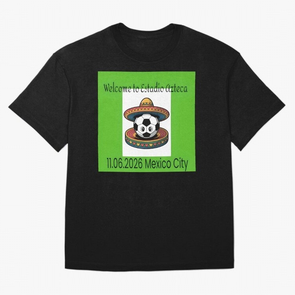 Welcome to Estadio Azteca Mexico City June 11, 2026 Oversized T-Shirt Cheer through Every Moment of the FIFA World Cup 2026 USA Canada Mexico Journey through Mbappe and Neymar Highlights, Spain and Netherlands Pride, Retro Football Energy, Iconic
