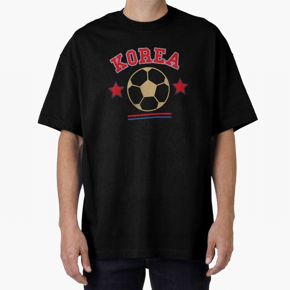 Korea 2026 ¡ª Vintage Soccer Tee Oversized T-Shirt Bring FIFA World Cup 2026 for Fans of Cristiano Ronaldo and Portugal, Spain and Germany, Bringing Soccer Culture, Superstar Moments, National Team Dreams and Competitive Fire; Perfect for