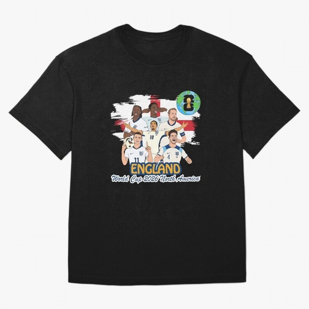 England Soccer Stars World Cup 2026 North America Oversized T-Shirt Bring Home FIFA World Cup 2026 Group Stage Connected to Neymar, Haaland and Cristiano Ronaldo, Netherlands Energy, Game Day Rituals, Football Legends, Country Pride and the Road to