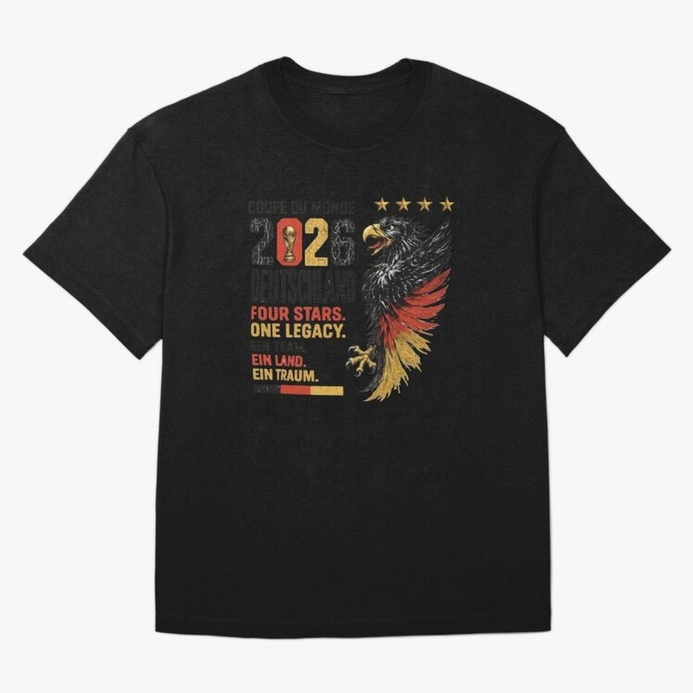 Germany Soccer World Cup 2026 Eagle Vintage Design Oversized T-Shirt Discover Global Football Passion for FIFA World Cup 2026 Group Stage, Celebrating CR7, England, Game Day Rituals, Football Legends, Country Pride and the Road to the Final; Ideal