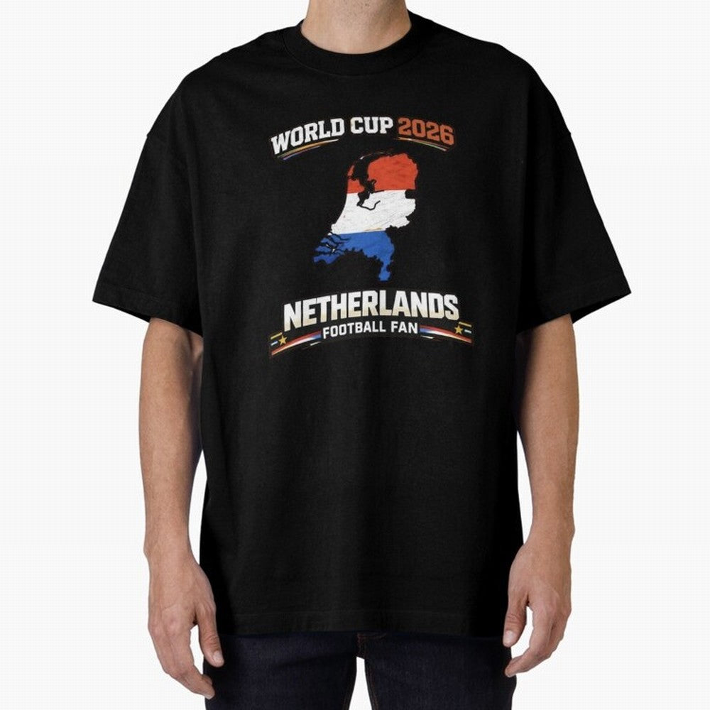 Netherlands Football Fan World Cup 2026 - Dutch Map Vintage Art Oversized T-Shirt Support the Legends of FIFA World Cup 2026 Group Stage for Fans of Messi and Spain and Netherlands, Bringing Match Day Excitement, Supporter Culture, Golden Goals and