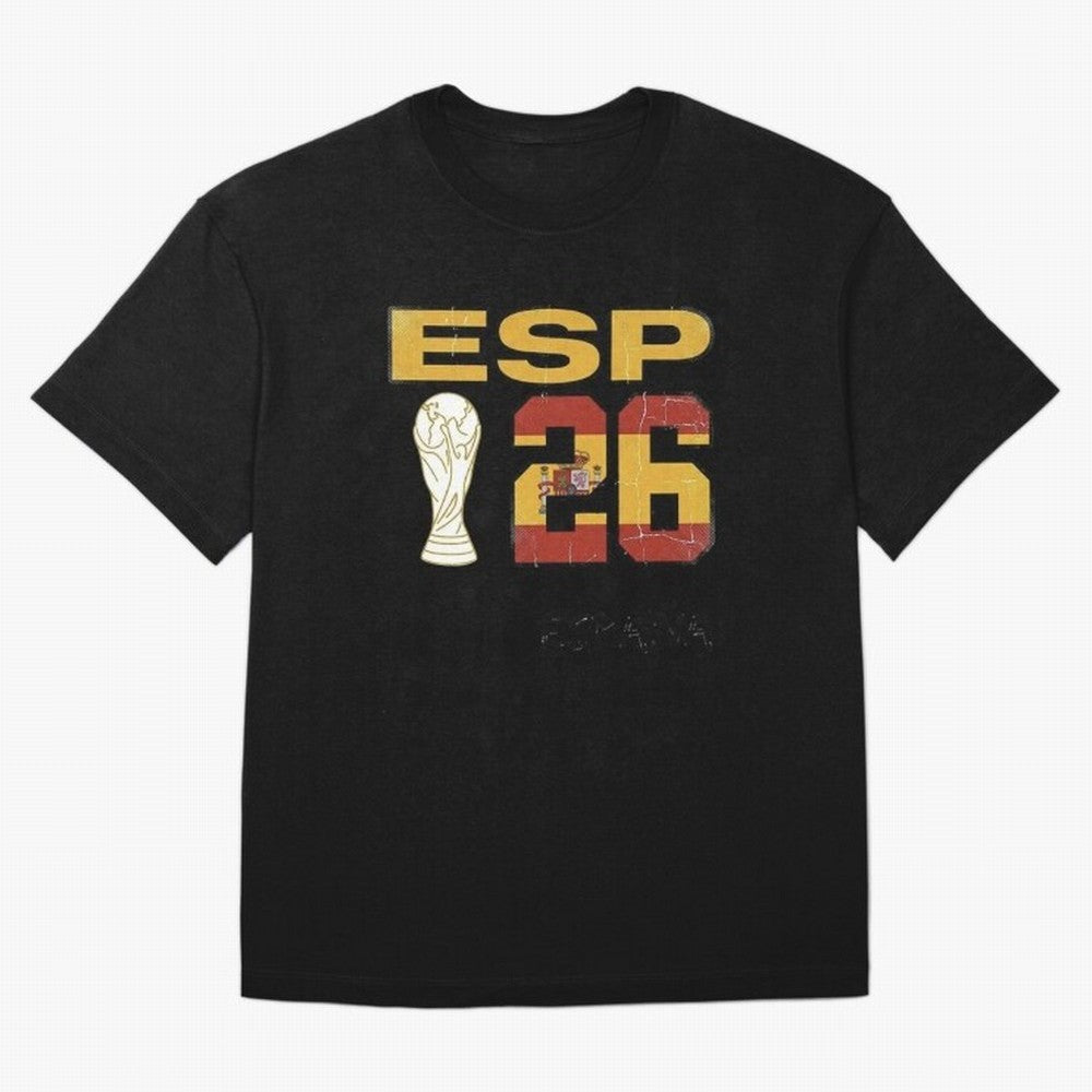 Spain Football World Cup 2026 - Vintage ESP 26 Flag Design Oversized T-Shirt Make Every Match About FIFA World Cup 2026 Group Stage for Fans of Neymar, Haaland and Cristiano Ronaldo and Argentina, Bringing Classic Soccer Heritage, Championship