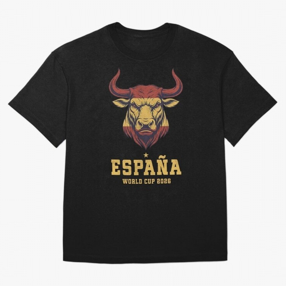 Spain Football World Cup 2026 - Vintage Spanish Bull Espa?a Oversized T-Shirt Spotlight Match Day Hype around FIFA World Cup 2026 Group Stage, CR7 and Messi, Netherlands, Fan Favorite Moments, National Team Passion, Big Match Drama and Soccer