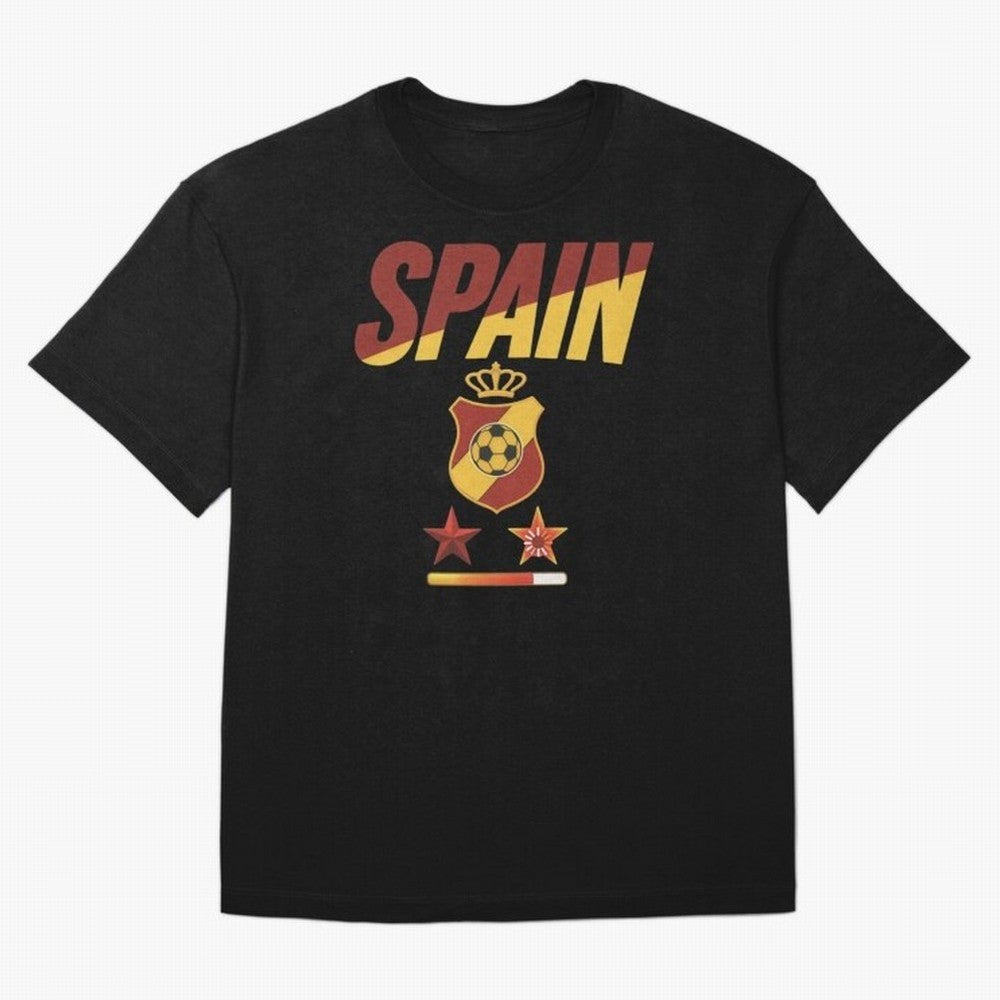 Spain Football World Cup 2026 - La Roja Stars Loading Oversized T-Shirt Feel the Roar of FIFA World Cup 2026 Group Stage Driven by Messi, CR7 and Mbappe, Portugal, Spain and Germany Energy, Vintage Soccer Flavor, Modern Football Stars, National