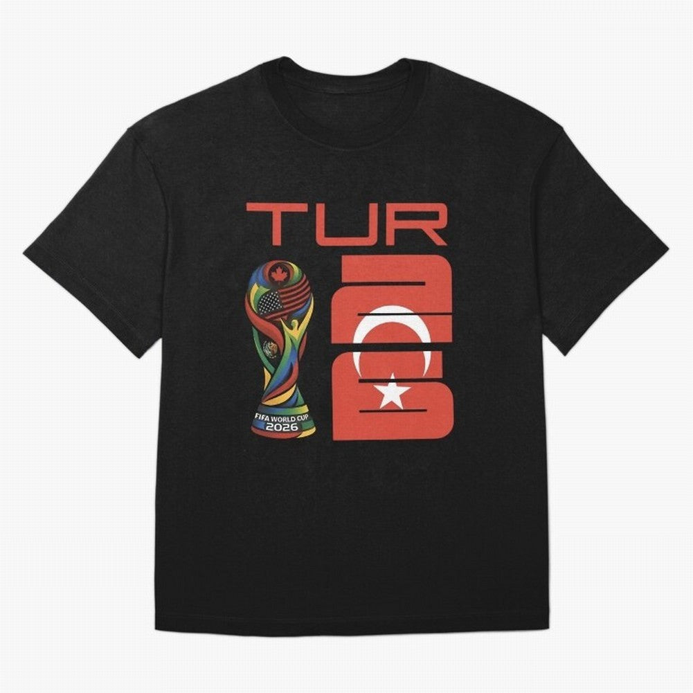 Turkey Football World Cup 2026 Fan Design Oversized T-Shirt Celebrate National Team Dreams in Match Day Hype around FIFA World Cup 2026, Messi and Cristiano Ronaldo, Portugal, Supporter Pride, Iconic Celebrations, Legendary Names and Global Match