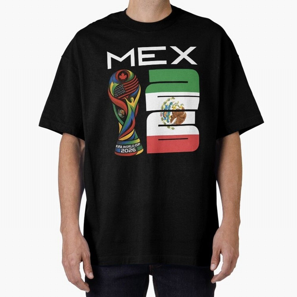 Mexico World Cup 2026 Host City Football Design Oversized T-Shirt Bring Trophy Dreams to Global Football Passion for FIFA World Cup 2026 Group Stage, Featuring Haaland and Mbappe, Argentina, France and Brazil, Worldwide Fan Energy, Dramatic Goals,