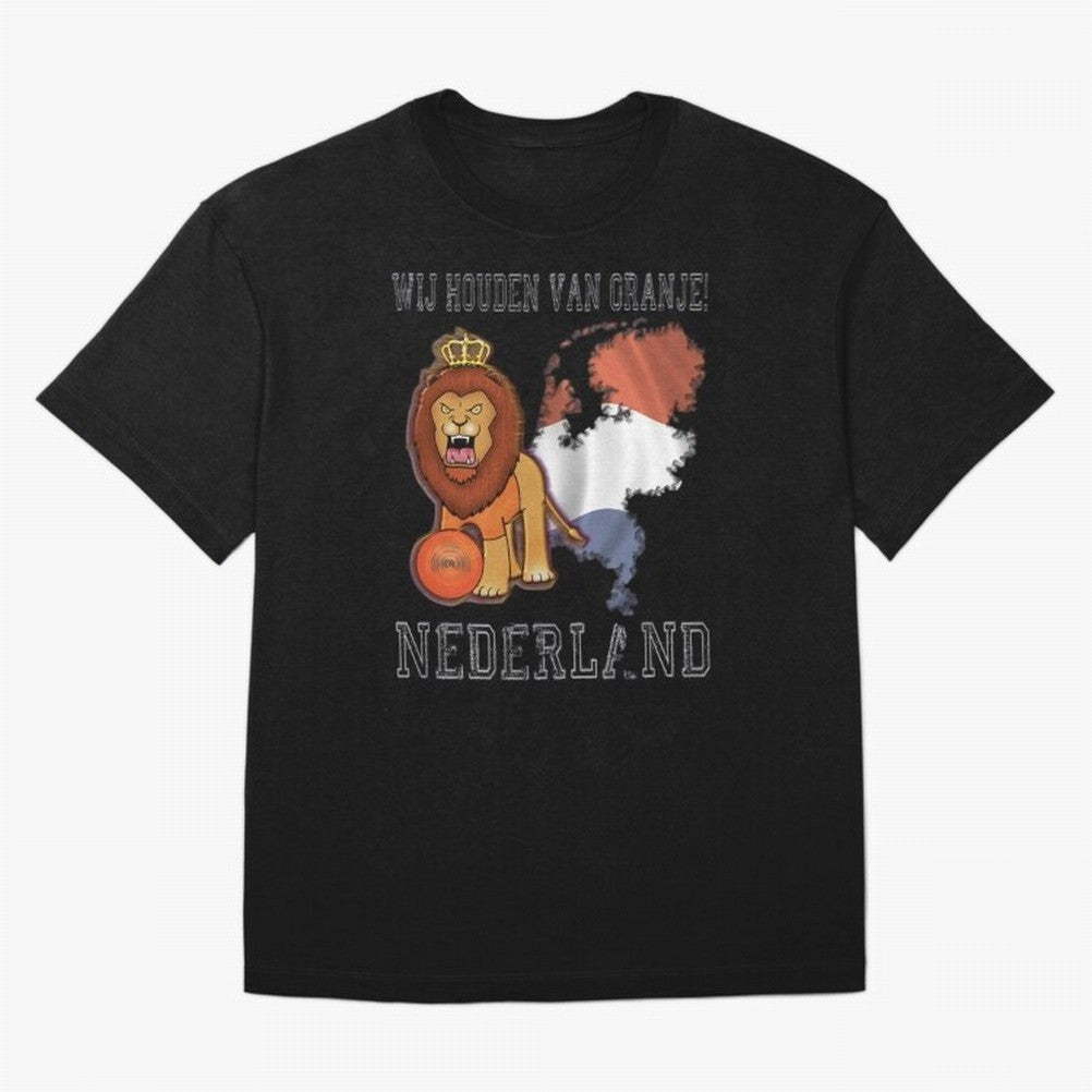 Dutch Pride Lion - Netherlands Football Fans Oranje Oversized T-Shirt Support Your Favorite Stars during FIFA World Cup 2026 for Fans of Messi and Portugal, Spain and Germany, Bringing Sports Nostalgia, International Competition, Famous Players and