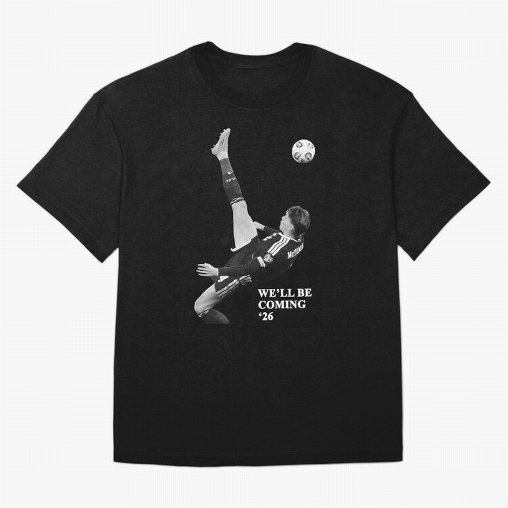 Scotland We'll Be Coming 26 WC Oversized T-Shirt Bring Supporter Culture to FIFA World Cup 2026 for Fans of Messi, CR7 and Mbappe and Spain and Netherlands, Bringing Retro Football Energy, Iconic Rivalries, Trophy Chase Drama and Stadium