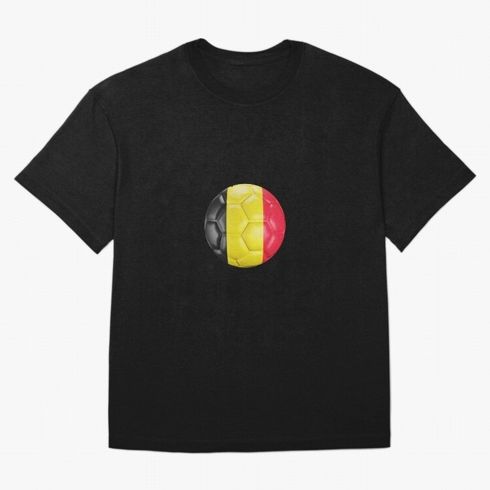 Belgium Football Ball Oversized T-Shirt Enjoy FIFA World Cup 2026 Group Stage for Fans of Haaland and Mbappe and Germany, Bringing Worldwide Fan Energy, Dramatic Goals, Stadium Lights and Championship Celebrations; Perfect for People Who Love
