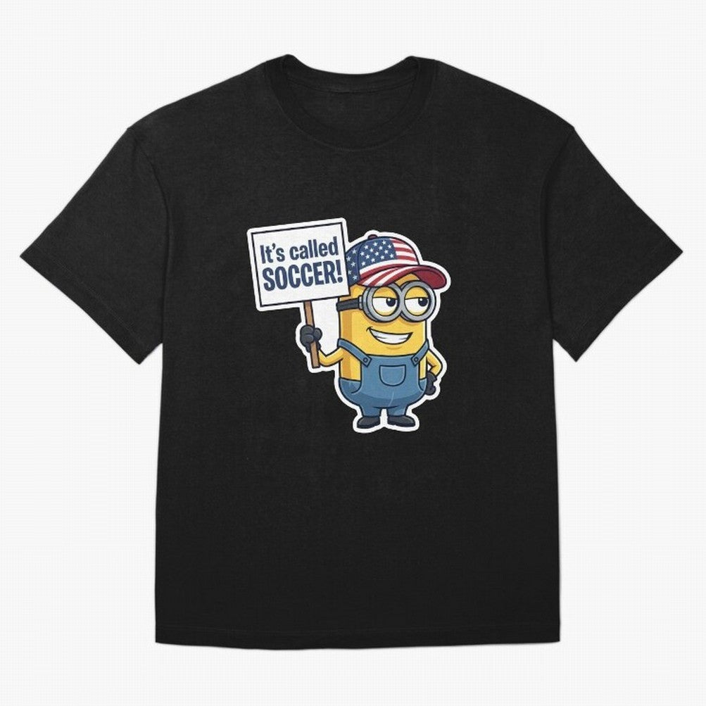 It's Called Soccer! - Funny US Football Meme (Soccer v Football) v1 Oversized T-Shirt Show Passion for the Stars of FIFA World Cup 2026 Group Stage Spirit, Capturing France and Portugal, Messi and Cristiano Ronaldo, Soccer Culture, Superstar