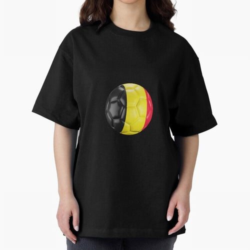 Belgium Football Oversized T-Shirt Celebrate Football Heritage in FIFA World Cup 2026 Capturing Neymar, France Energy, Supporter Pride, Iconic Celebrations, Legendary Names and Global Match Day Energy; Great for Watch Parties, Sports Bars, Family