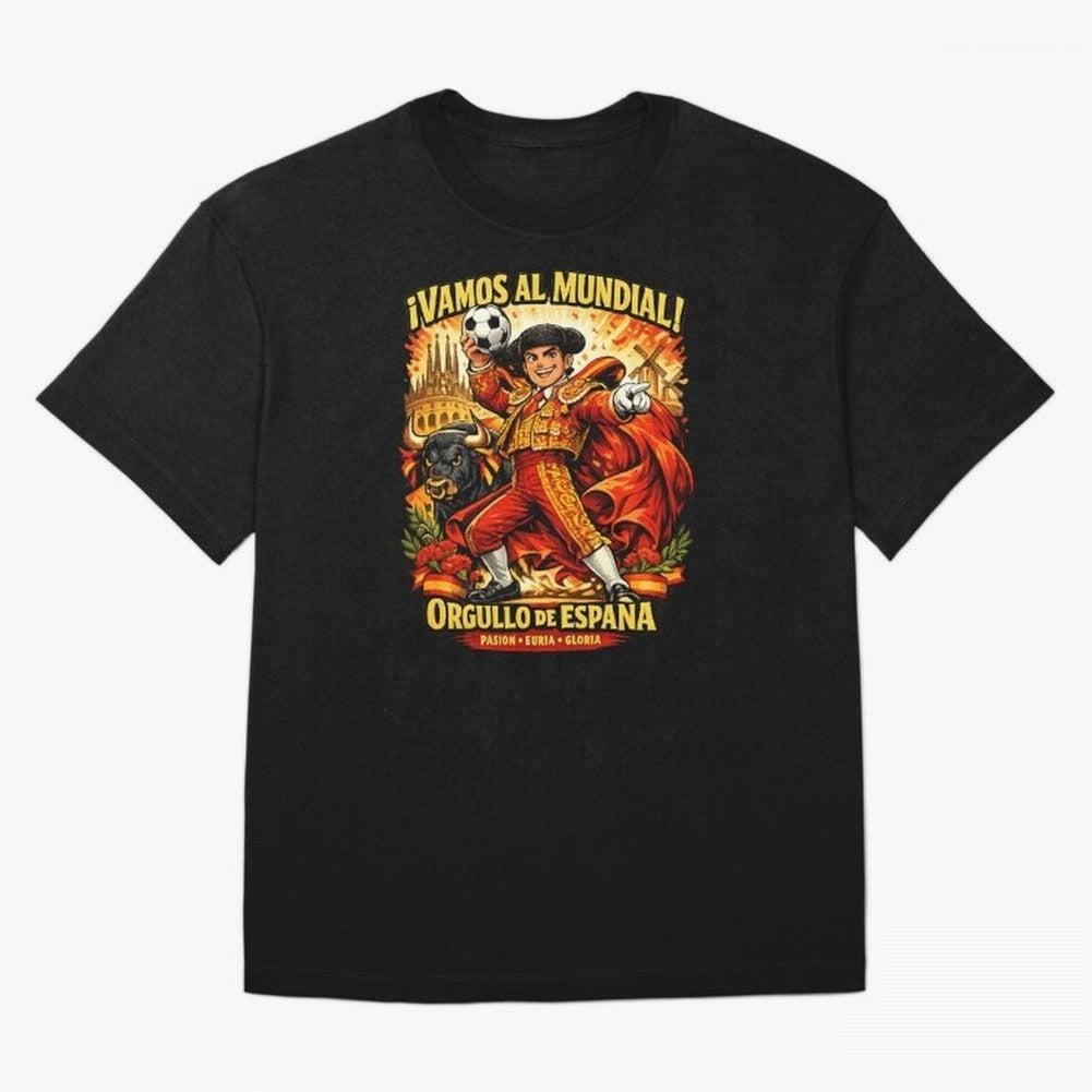 Spain World Cup 2026 Matador Fan Shirt Oversized T-Shirt Wear the Spirit of Global Football Passion for FIFA World Cup 2026 Group Stage, Made for Messi, Germany, Tournament Hype, Historic Matchups, Family Viewing Parties and Global Sports Pride;