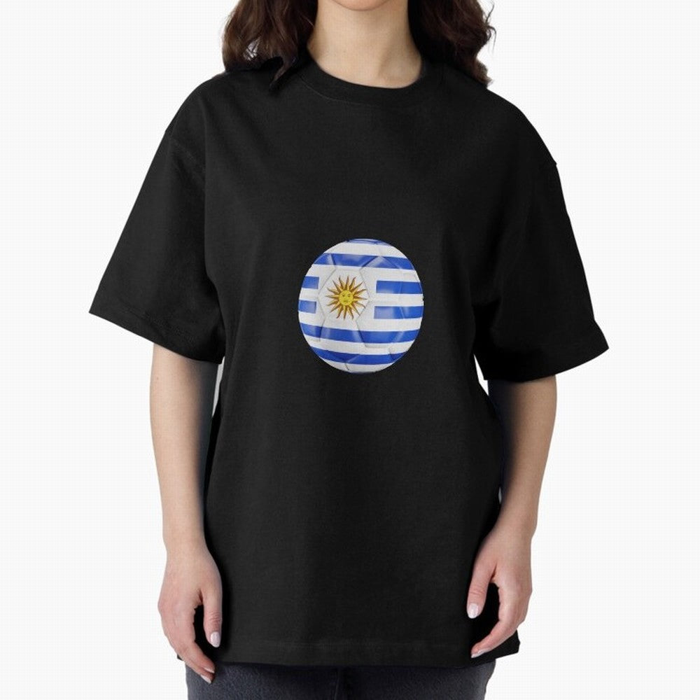 Uruguay Football Oversized T-Shirt Experience the Global Stage of FIFA World Cup 2026 USA Canada Mexico Capturing Neymar, Portugal Energy, Football History, Final Match Energy, Crowd Noise and Once in a Lifetime Moments; Perfect for Fans,