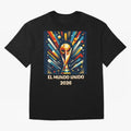 2026 World Cup The United World - Modern Geometric Art Oversized T-Shirt Carry the Dream of FIFA World Cup 2026 for Fans of Messi, CR7 and Mbappe and England, France and Netherlands, Bringing Worldwide Fan Energy, Dramatic Goals, Stadium Lights and