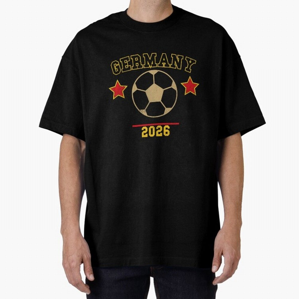 Germany 2026 ¡ª Vintage Soccer Tee Oversized T-Shirt Bring World Football Passion into Global Football Passion for FIFA World Cup 2026, Highlighting Cristiano Ronaldo, Spain and Netherlands, Game Day Rituals, Football Legends, Country Pride and the