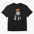 Argentina Soccer Bear World Cup Teddy Bear Oversized T-Shirt Show Fan Pride Across Match Day Hype around FIFA World Cup 2026 Group Stage, Neymar, Haaland and Cristiano Ronaldo, Brazil, Portugal and Argentina, Champion Mindset, Group Stage Buzz,
