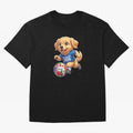 Golden Retriever Soccer Champ - World Cup 2026 Spirit Oversized T-Shirt Get Ready for Global Football Passion for FIFA World Cup 2026, Highlighting Mbappe, France, Sports Nostalgia, International Competition, Famous Players and Unforgettable