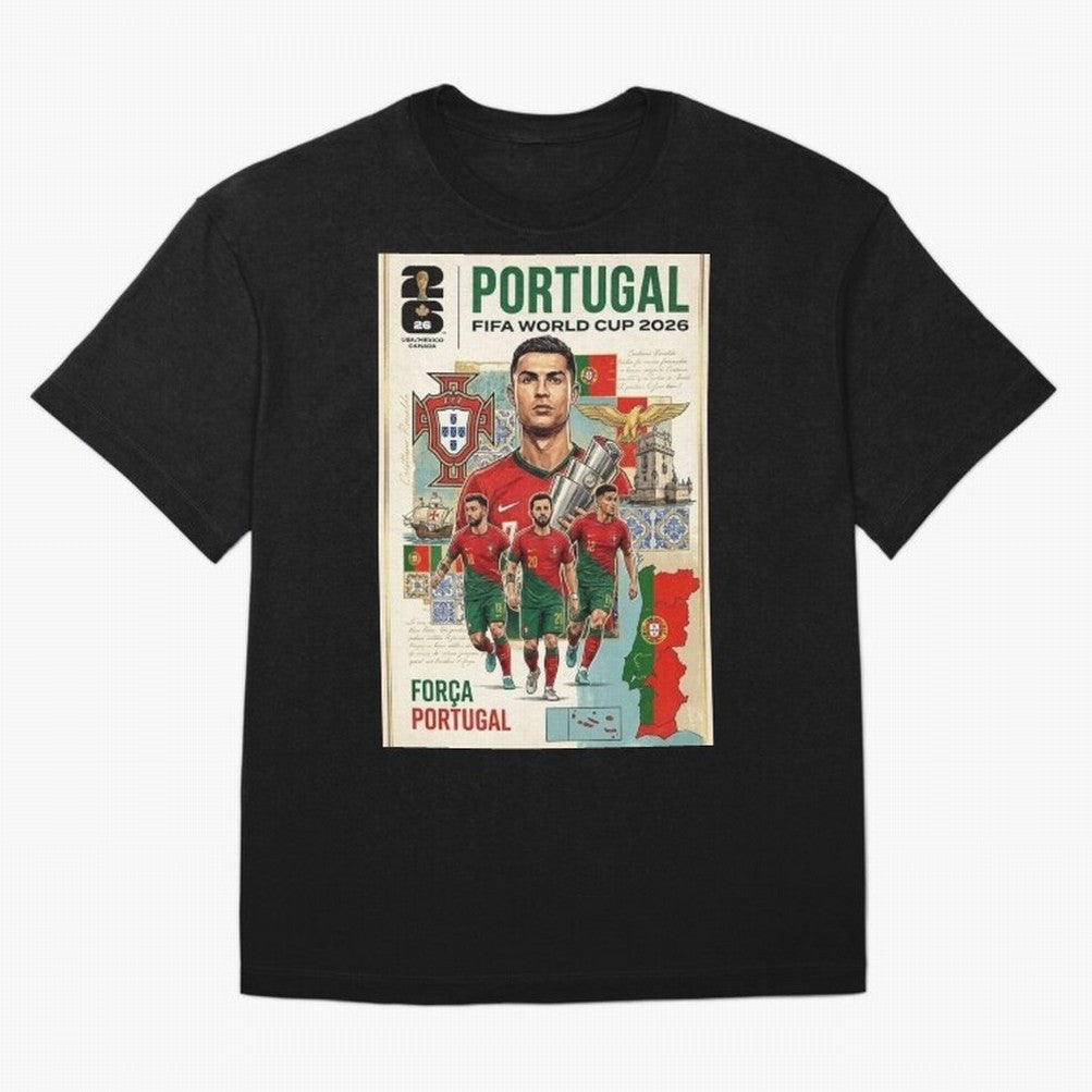 Portugal 2026 ¨C In Search of Glory Oversized T-Shirt Celebrate Fan Favorites in FIFA World Cup 2026 Spirit, Made for Argentina, France and Brazil, Messi, Game Day Rituals, Football Legends, Country Pride and the Road to the Final; Perfect for