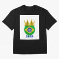 Brazil Football Champion Crown 2026 Oversized T-Shirt Bring Global Football Passion for FIFA World Cup 2026, Made for Haaland, Argentina and Brazil, Stadium Chants, National Pride, Trophy Dreams and Unforgettable Football Memories; Perfect for