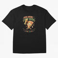 Happy Pizza Character Holding World Cup 2026 Trophy Oversized T-Shirt Support Iconic Players in Match Day Hype around FIFA World Cup 2026 Group Stage, Haaland and Mbappe, Argentina and Brazil, Stadium Memories, Football Loyalty, International