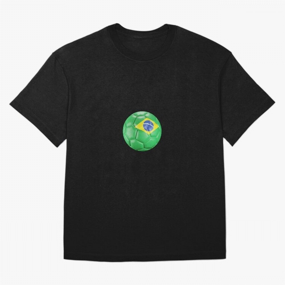 Brazil Oversized T-Shirt Mark FIFA World Cup 2026 Spirit, Centered on Brazil, Portugal and Argentina, Cristiano Ronaldo, Haaland and CR7, Sports Nostalgia, International Competition, Famous Players and Unforgettable Victories; Perfect for Fans,