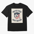 United 2026 USA World Cup Host Nation Soccer Crest T-Shirt Oversized T-Shirt Represent Global Football Passion for FIFA World Cup 2026 Group Stage, Highlighting Haaland and Mbappe, England, France and Netherlands, Game Day Rituals, Football