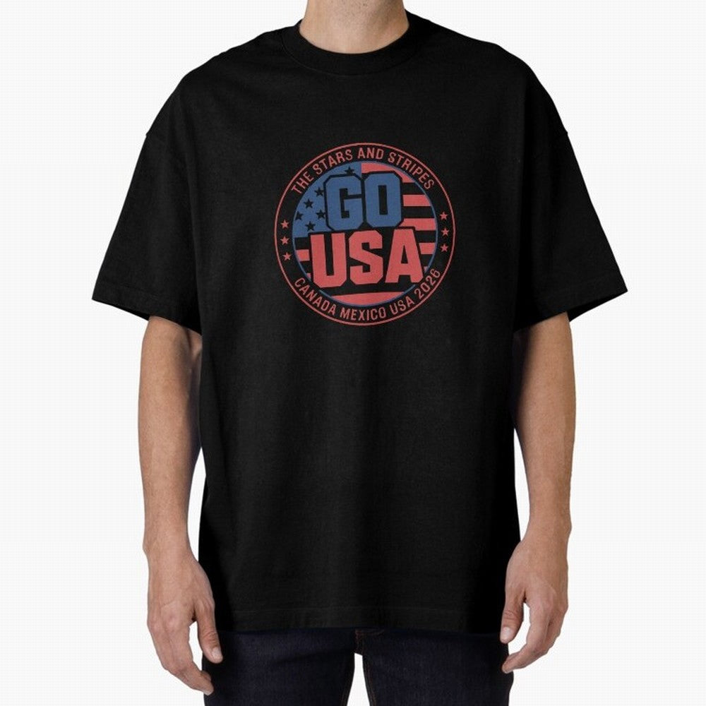 2026 USA Soccer Mexico Canada Oversized T-Shirt Show Fan Pride Across Match Day Hype around FIFA World Cup 2026 Group Stage, Messi and Cristiano Ronaldo, Spain and Netherlands, Sports Nostalgia, International Competition, Famous Players and