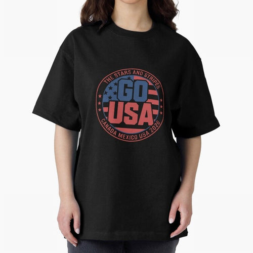 2026 USA Soccer Mexico Canada Oversized T-Shirt Show Fan Pride Across Match Day Hype around FIFA World Cup 2026 Group Stage, Messi and Cristiano Ronaldo, Spain and Netherlands, Sports Nostalgia, International Competition, Famous Players and