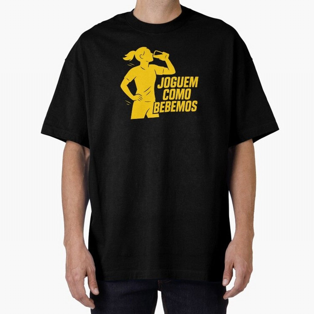 Joguem Como Bebemos Women World Cup 2026 Oversized T-Shirt Upgrade FIFA World Cup 2026 Spirit, Capturing England, France and Netherlands, Neymar, Championship Spirit, Famous Goals, Roaring Crowds and International Football Unity; Created for Match