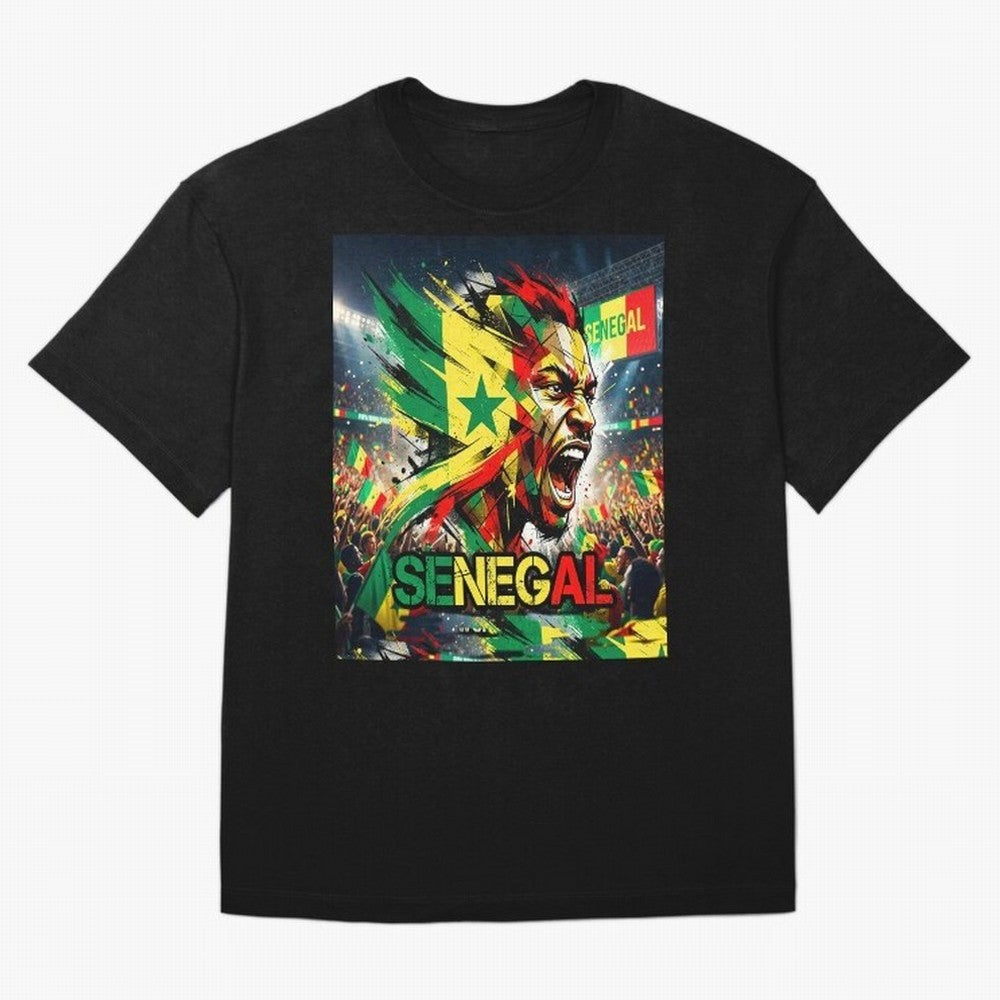 SENEGAL FOOTBALL TEAM Oversized T-Shirt Feel the Roar of the FIFA World Cup 2026 Group Stage Journey through CR7 and Messi Highlights, Netherlands Pride, Championship Spirit, Famous Goals, Roaring Crowds and International Football Unity; Perfect
