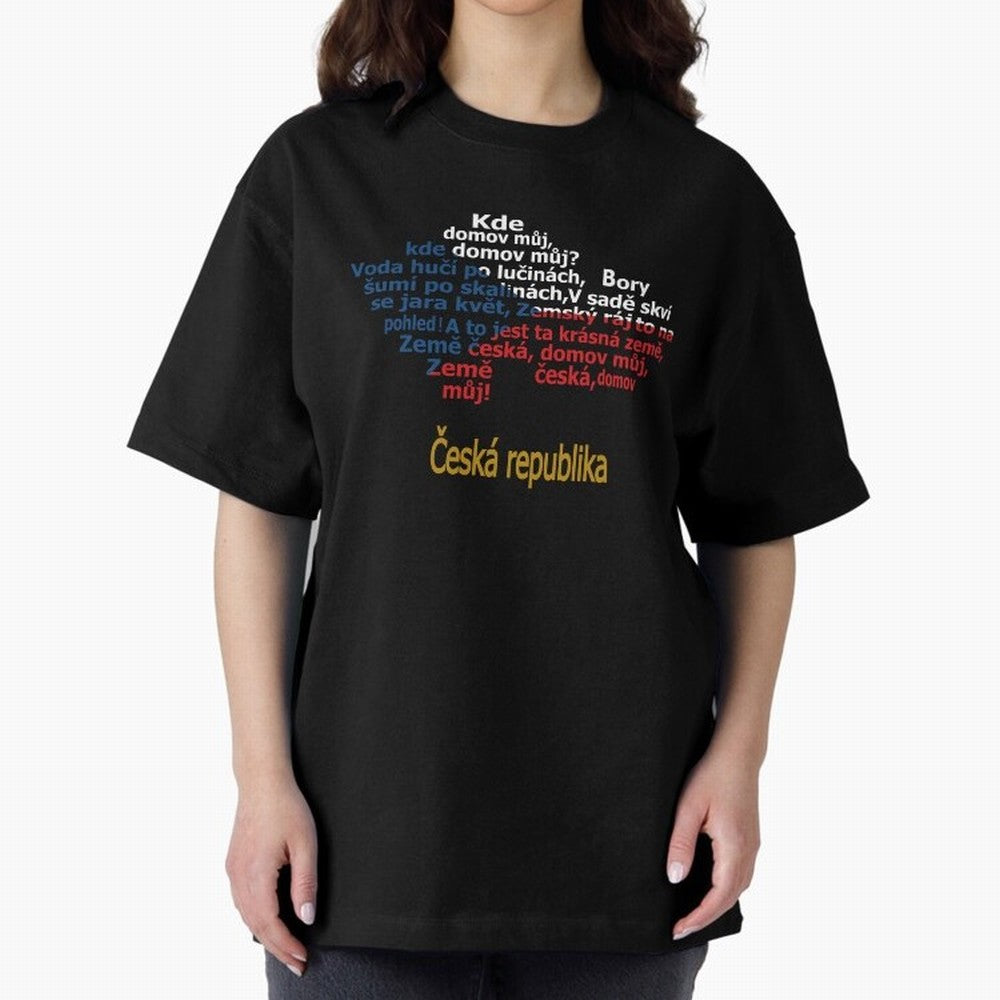 ?esk¨¢ republika (Anthem, map, and flag) Oversized T-Shirt Bring World Football Passion into Match Day Hype around FIFA World Cup 2026, Cristiano Ronaldo, Spain and Netherlands, Championship Spirit, Famous Goals, Roaring Crowds and International