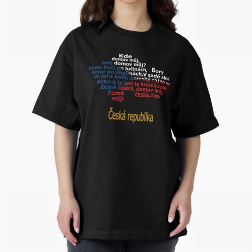 ?esk¨¢ republika (Anthem, map, and flag) Oversized T-Shirt Bring World Football Passion into Match Day Hype around FIFA World Cup 2026, Cristiano Ronaldo, Spain and Netherlands, Championship Spirit, Famous Goals, Roaring Crowds and International