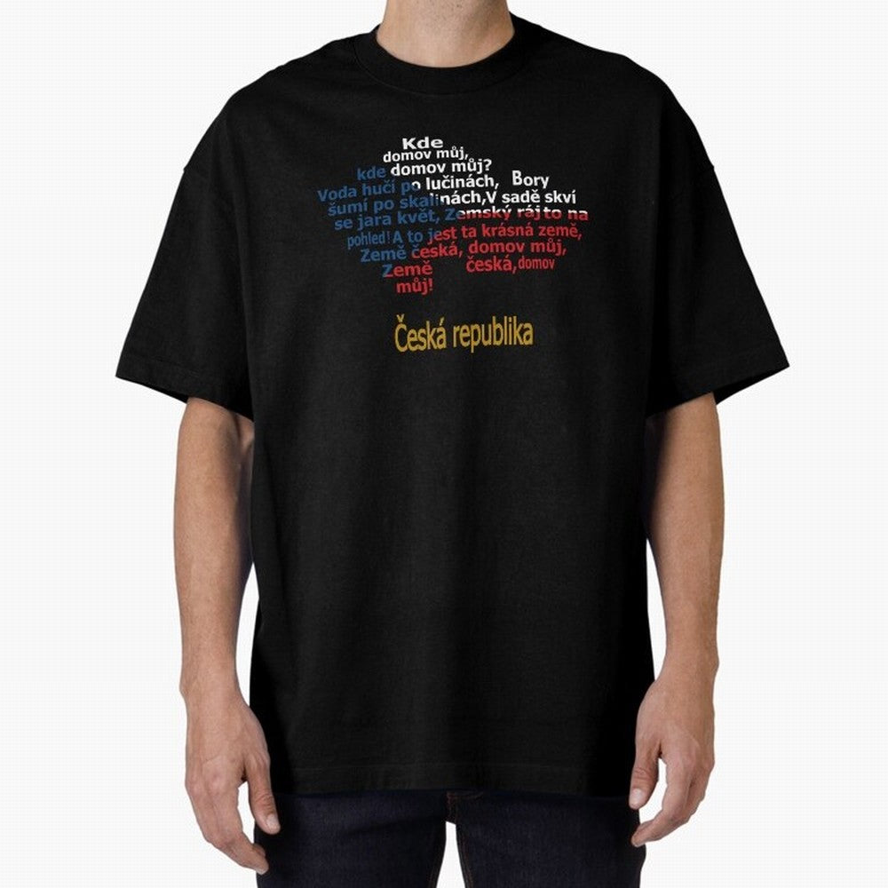 ?esk¨¢ republika (Anthem, map, and flag) Oversized T-Shirt Bring World Football Passion into Match Day Hype around FIFA World Cup 2026, Cristiano Ronaldo, Spain and Netherlands, Championship Spirit, Famous Goals, Roaring Crowds and International
